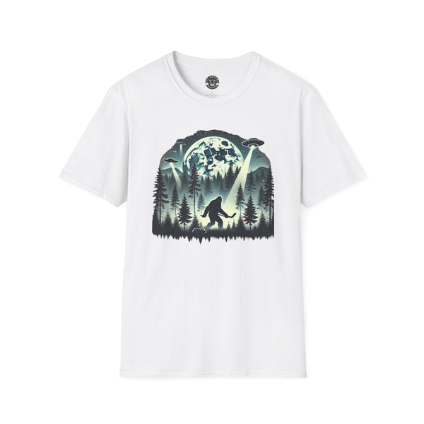 Bigfoot Sasquatch Yeti Hockey T-Shirt | UFO - Drone - Mountains Shirt