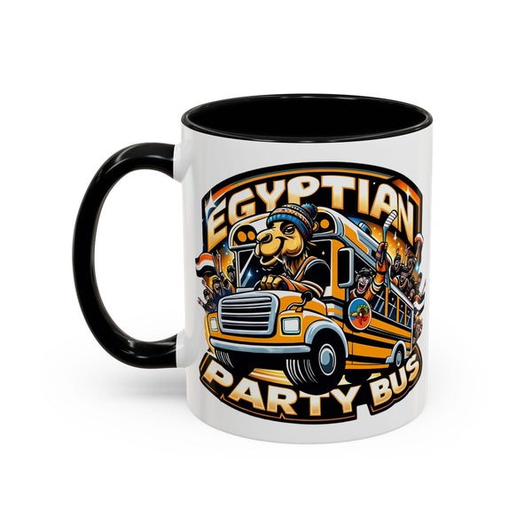 Cute Hockey Ghost + Egyptian Party Bus - Accent Coffee Mug - 11oz | 15 oz