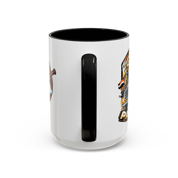 Cute Hockey Ghost + Egyptian Party Bus - Accent Coffee Mug - 11oz | 15 oz
