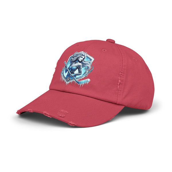 Distressed Cap - Icy Heroine Cosmic Hat - Frost and Hockey Edition