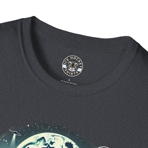 Bigfoot Sasquatch Yeti Hockey T-Shirt | UFO - Drone - Mountains Shirt