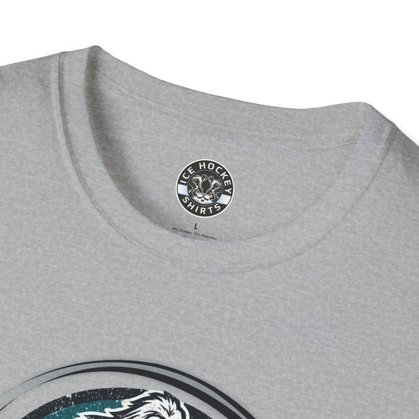 Bigfoot Sasquatch Yeti Vintage Hockey Crest T-Shirt | Bigfoot Shirt - Sasquatch Shirt - Yeti Shirt