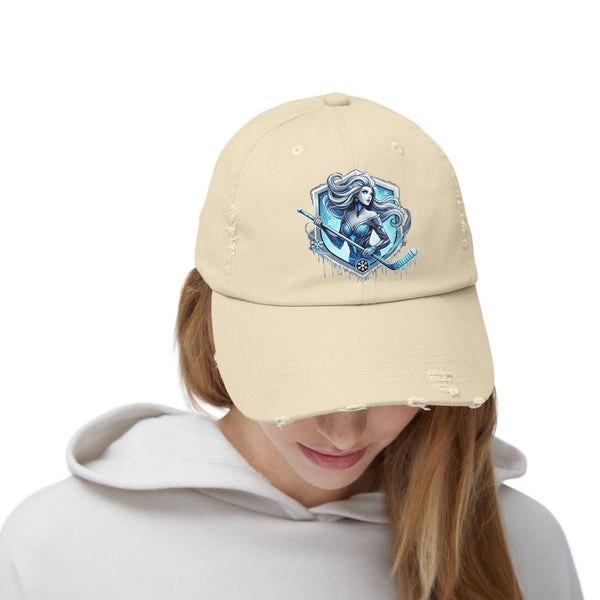 Distressed Cap - Icy Heroine Cosmic Hat - Frost and Hockey Edition