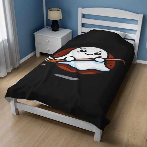Hockey Ghost - Velveteen Plush Blanket
