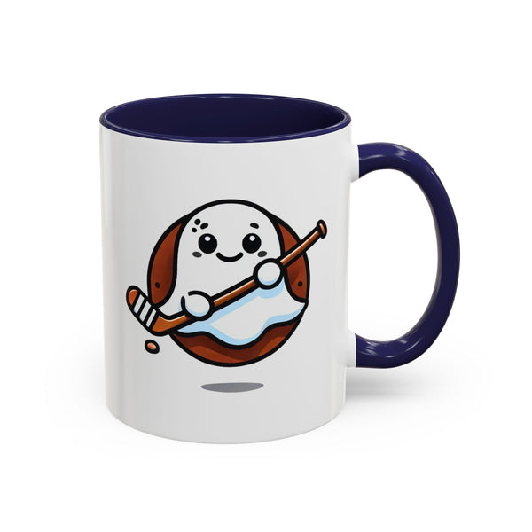 Cute Hockey Ghost + Egyptian Party Bus - Accent Coffee Mug - 11oz | 15 oz