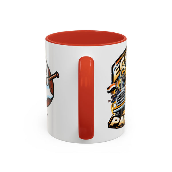 Cute Hockey Ghost + Egyptian Party Bus - Accent Coffee Mug - 11oz | 15 oz
