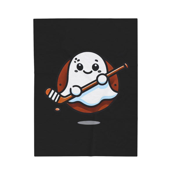 Hockey Ghost - Velveteen Plush Blanket
