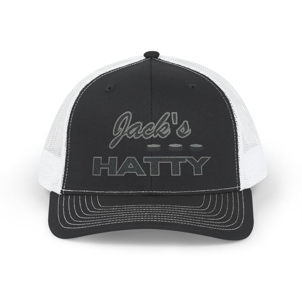 Snapback Cap Personalized Hat Trick Hockey Cap with Name and Pucks