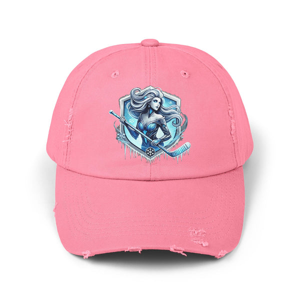 Distressed Cap - Icy Heroine Cosmic Hat - Frost and Hockey Edition
