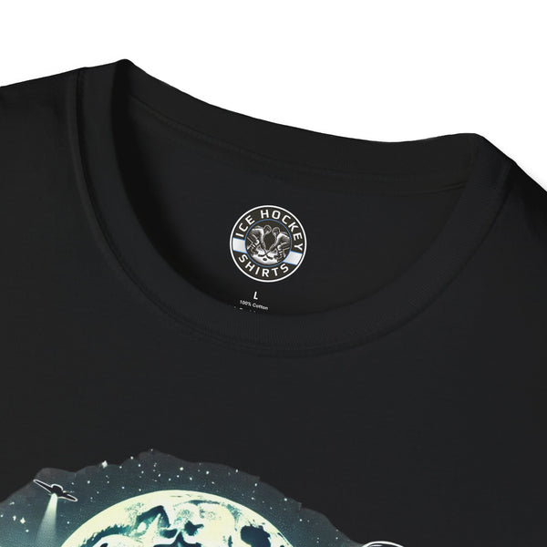 Bigfoot Sasquatch Yeti Hockey T-Shirt | UFO - Drone - Mountains Shirt