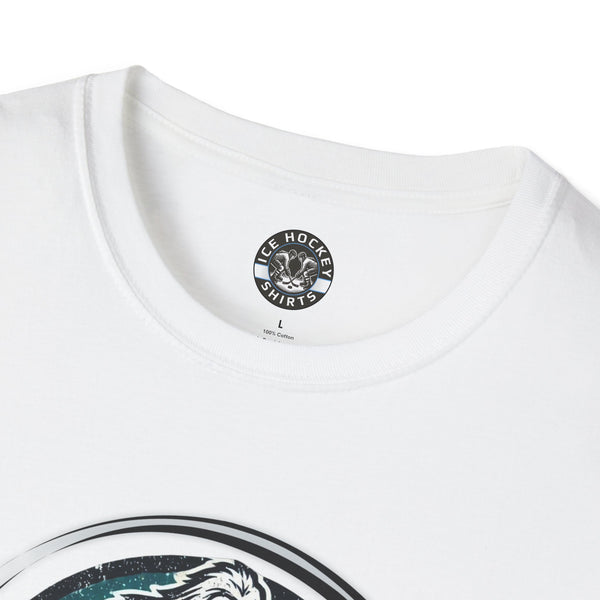 Bigfoot Sasquatch Yeti Vintage Hockey Crest T-Shirt | Bigfoot Shirt - Sasquatch Shirt - Yeti Shirt