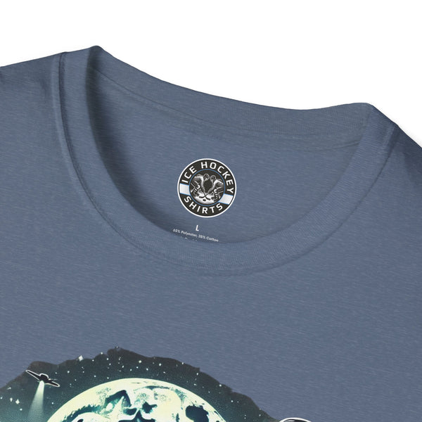 Bigfoot Sasquatch Yeti Hockey T-Shirt | UFO - Drone - Mountains Shirt