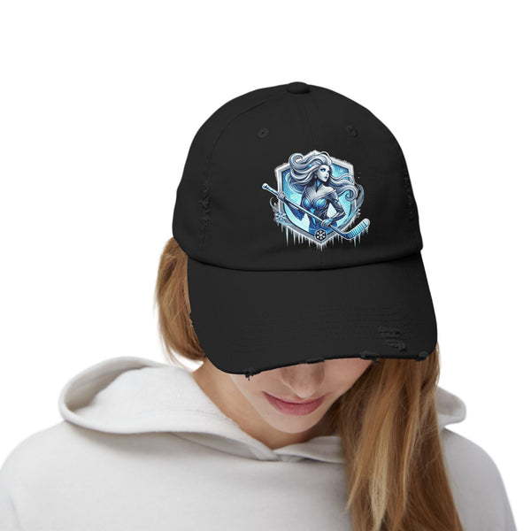 Distressed Cap - Icy Heroine Cosmic Hat - Frost and Hockey Edition