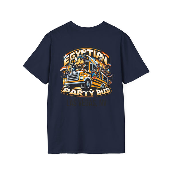 Cute Hockey Ghost + Egyptian Party Bus - Unisex Softstyle T-Shirt
