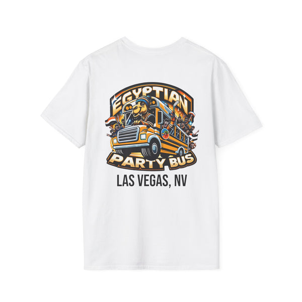 Cute Hockey Ghost + Egyptian Party Bus - Unisex Softstyle T-Shirt