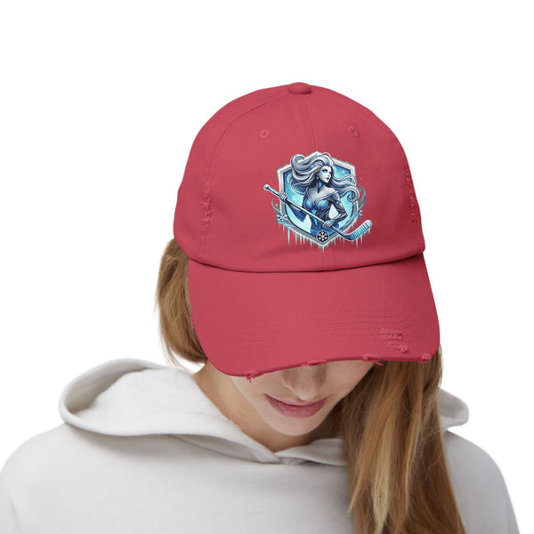Distressed Cap - Icy Heroine Cosmic Hat - Frost and Hockey Edition