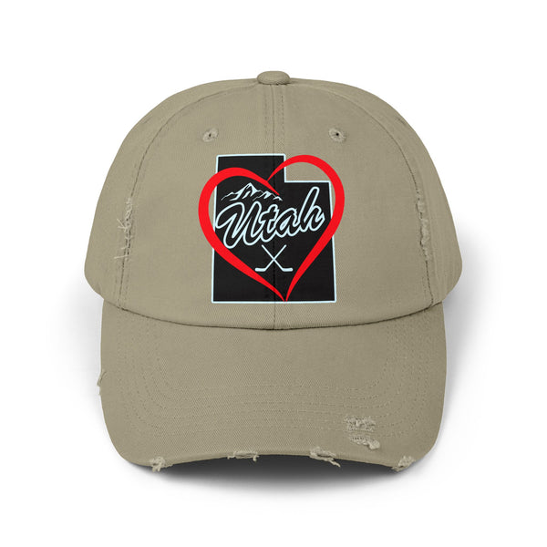 I Love Utah Hockey Hat | Valentine's Day Gift Hat for Hockey Fans