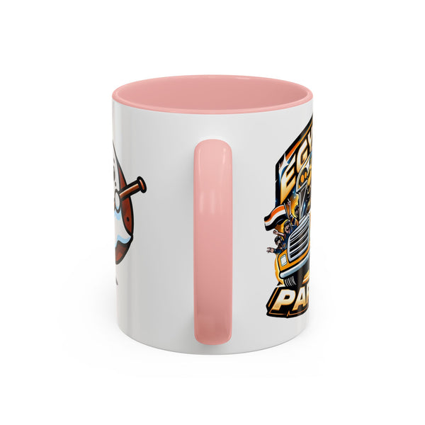 Cute Hockey Ghost + Egyptian Party Bus - Accent Coffee Mug - 11oz | 15 oz