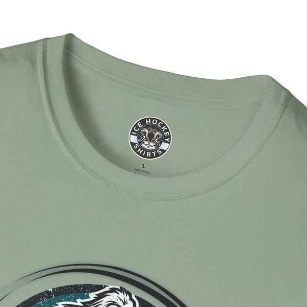 Bigfoot Sasquatch Yeti Vintage Hockey Crest T-Shirt | Bigfoot Shirt - Sasquatch Shirt - Yeti Shirt