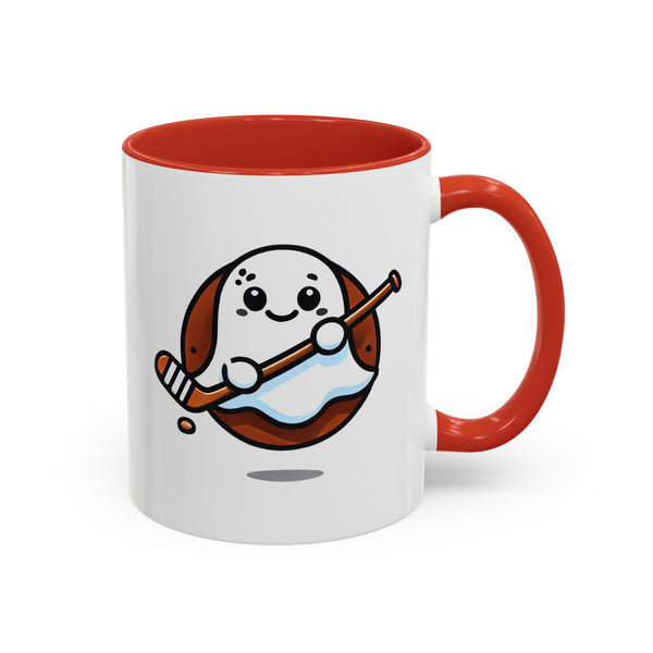 Cute Hockey Ghost + Egyptian Party Bus - Accent Coffee Mug - 11oz | 15 oz