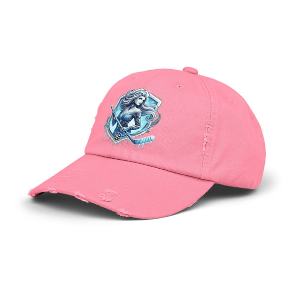 Distressed Cap - Icy Heroine Cosmic Hat - Frost and Hockey Edition