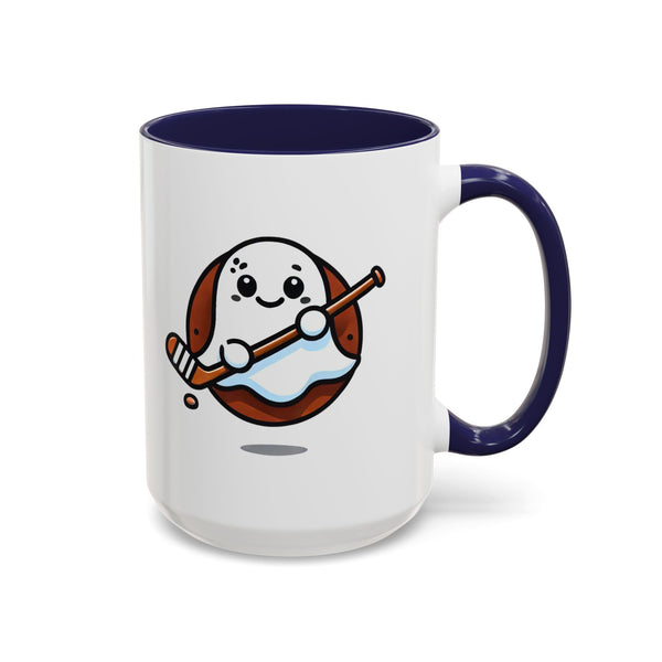 Cute Hockey Ghost + Egyptian Party Bus - Accent Coffee Mug - 11oz | 15 oz