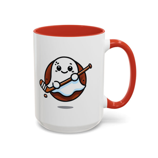 Cute Hockey Ghost + Egyptian Party Bus - Accent Coffee Mug - 11oz | 15 oz