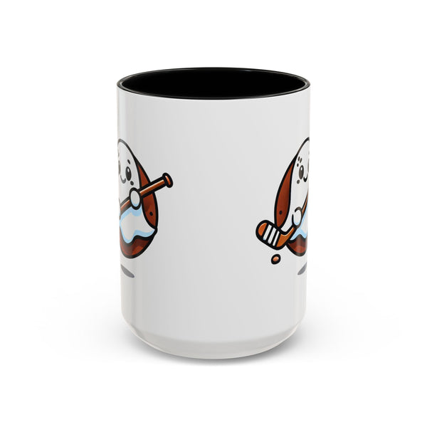 Cute Hockey Ghost - Accent Coffee Mug - 11oz | 15 oz