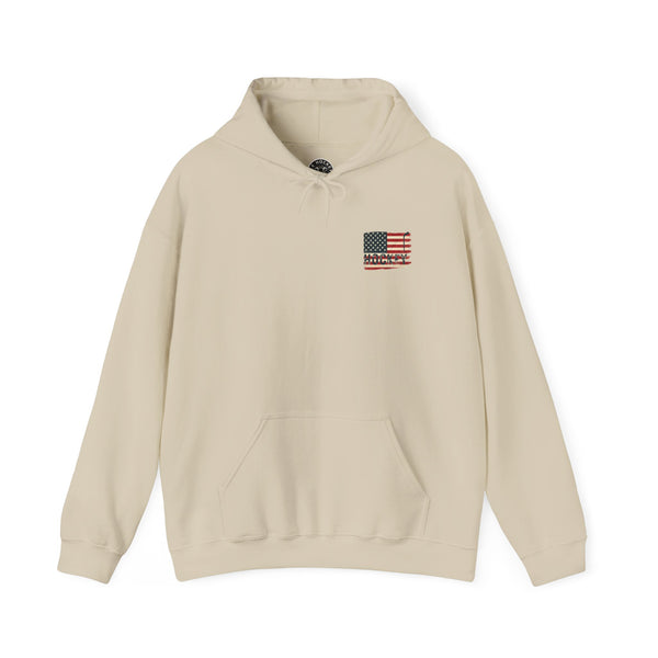 USA Hockey Sweatshirt Hoodie | Vintage American Flag Front & Back