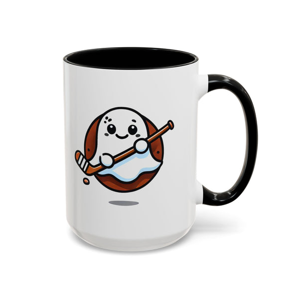 Cute Hockey Ghost + Egyptian Party Bus - Accent Coffee Mug - 11oz | 15 oz