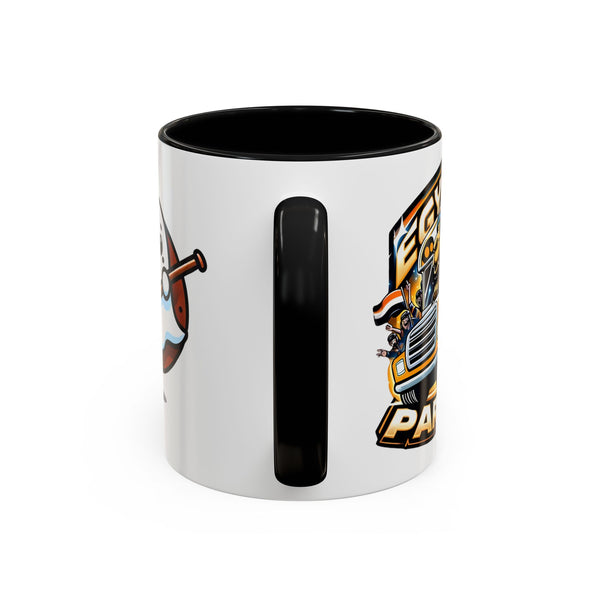 Cute Hockey Ghost + Egyptian Party Bus - Accent Coffee Mug - 11oz | 15 oz
