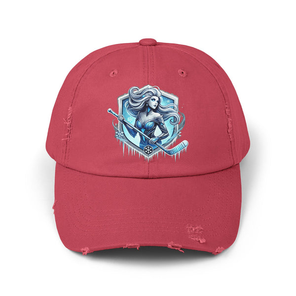 Distressed Cap - Icy Heroine Cosmic Hat - Frost and Hockey Edition
