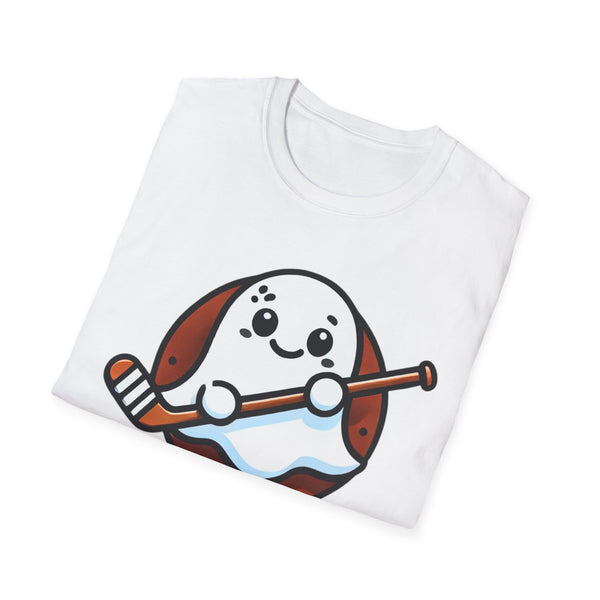 Cute Hockey Ghost + Egyptian Party Bus - Unisex Softstyle T-Shirt