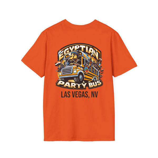 Cute Hockey Ghost + Egyptian Party Bus - Unisex Softstyle T-Shirt