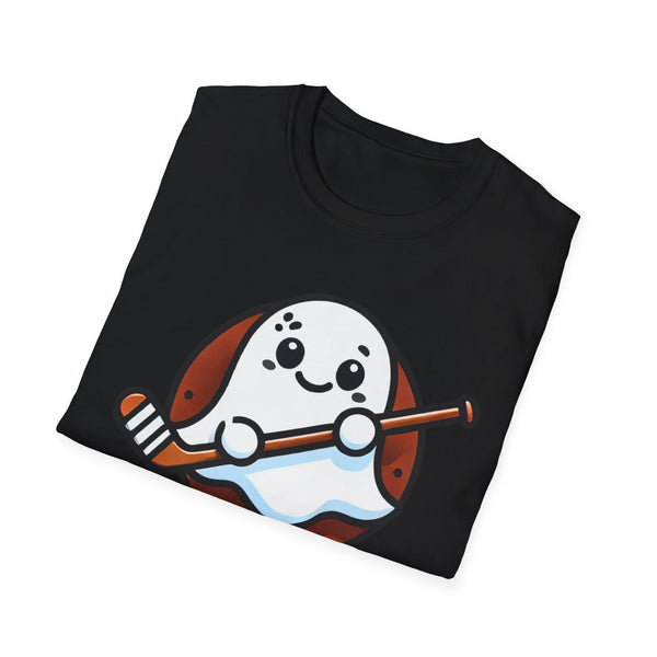 Cute Hockey Ghost + Egyptian Party Bus - Unisex Softstyle T-Shirt