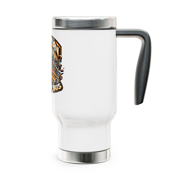Egyptian Party Bus - Stainless Steel Travel Mug with Handle - 14oz