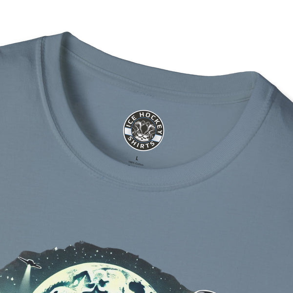 Bigfoot Sasquatch Yeti Hockey T-Shirt | UFO - Drone - Mountains Shirt