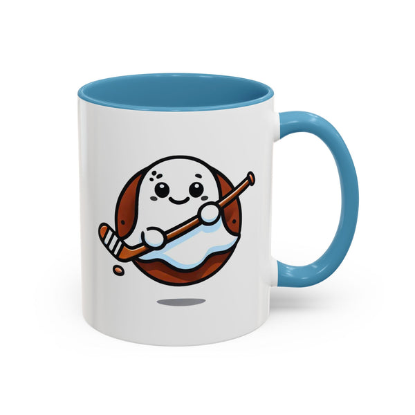 Cute Hockey Ghost + Egyptian Party Bus - Accent Coffee Mug - 11oz | 15 oz