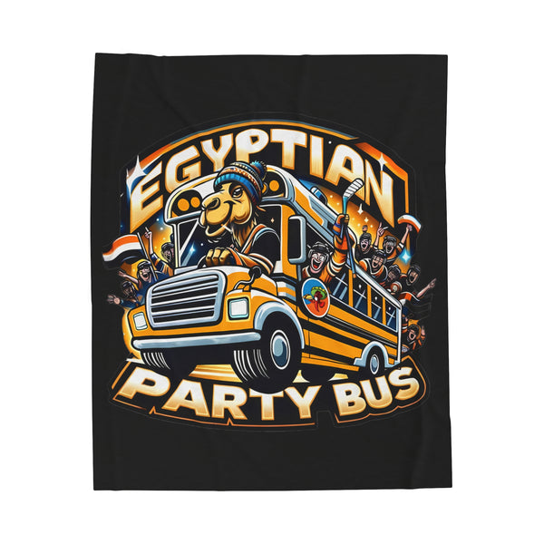 Egyptian Party Bus - Velveteen Plush Blanket