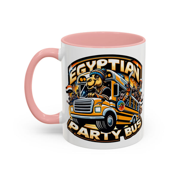 Cute Hockey Ghost + Egyptian Party Bus - Accent Coffee Mug - 11oz | 15 oz