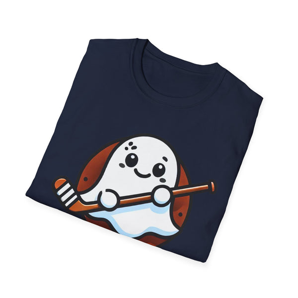 Cute Hockey Ghost + Egyptian Party Bus - Unisex Softstyle T-Shirt