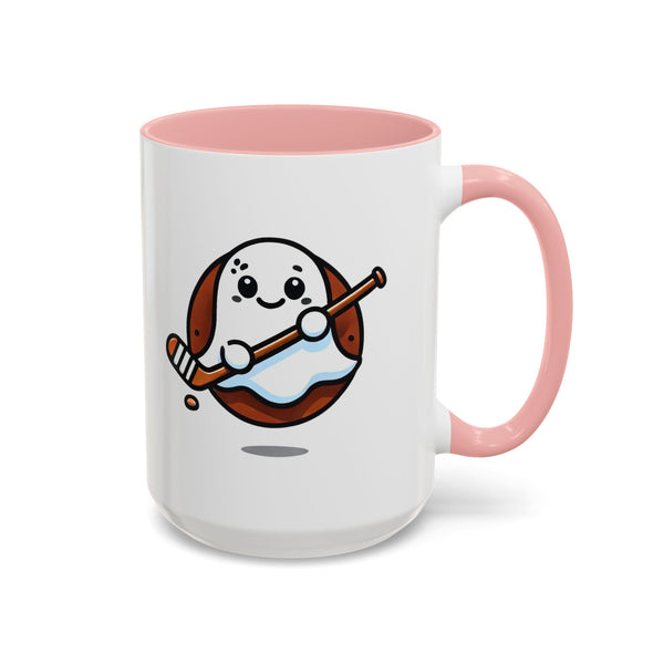 Cute Hockey Ghost + Egyptian Party Bus - Accent Coffee Mug - 11oz | 15 oz