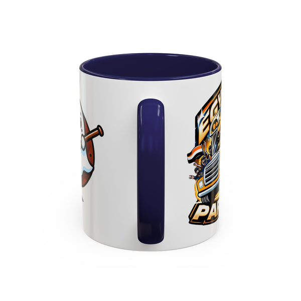Cute Hockey Ghost + Egyptian Party Bus - Accent Coffee Mug - 11oz | 15 oz