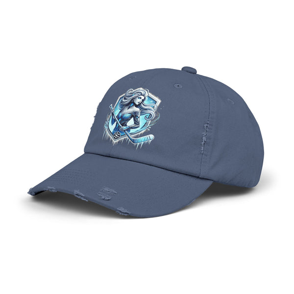 Distressed Cap - Icy Heroine Cosmic Hat - Frost and Hockey Edition