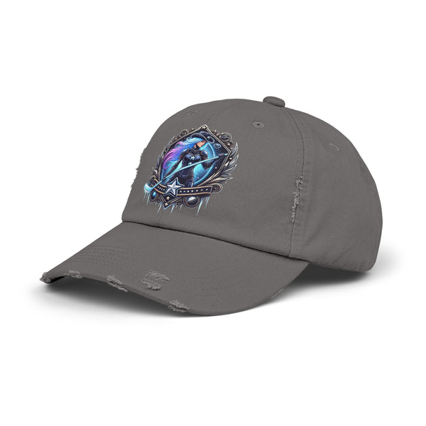 Cowgirl Hockey Player - Distressed Cap | The Cosmic Cowgirl Crest Design