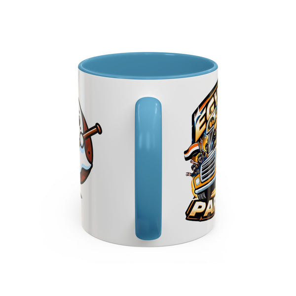 Cute Hockey Ghost + Egyptian Party Bus - Accent Coffee Mug - 11oz | 15 oz