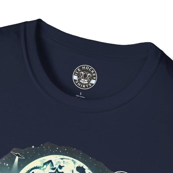 Bigfoot Sasquatch Yeti Hockey T-Shirt | UFO - Drone - Mountains Shirt