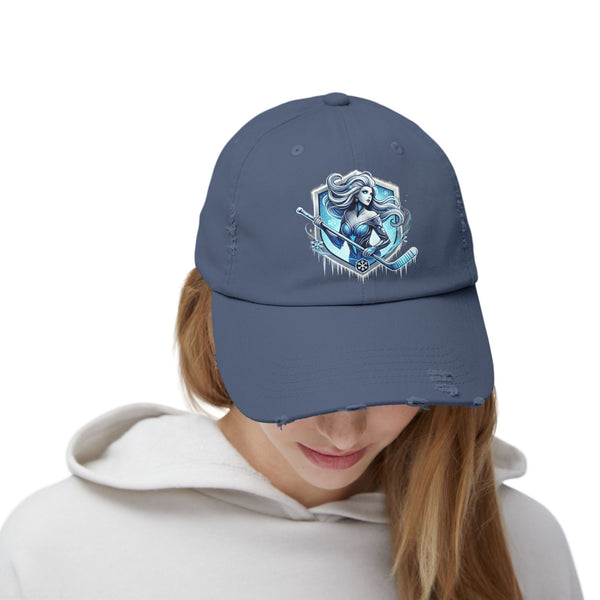 Distressed Cap - Icy Heroine Cosmic Hat - Frost and Hockey Edition