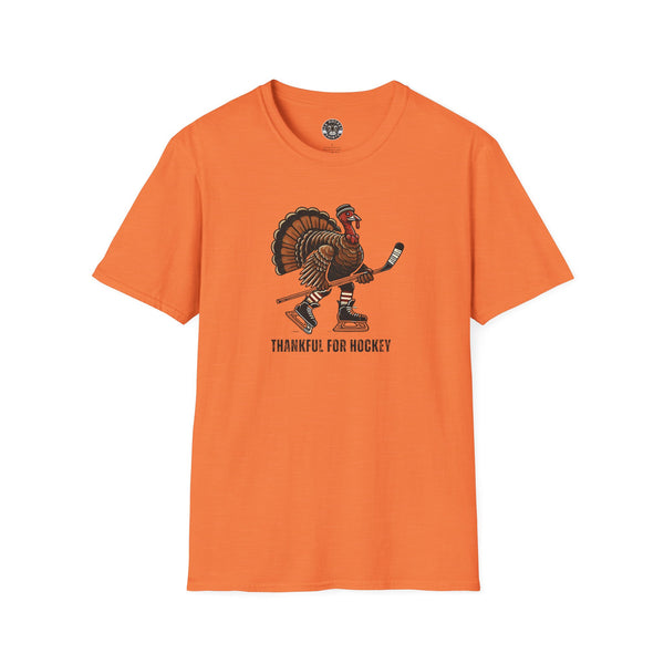 Thanksgiving Turkey Hockey Shirt | Vintage Style Hockey T-Shirt
