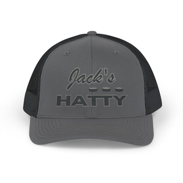 Snapback Cap Personalized Hat Trick Hockey Cap with Name and Pucks